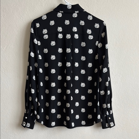 Kate Spade Black Shirt with Cat Pattern size xs - Picture 7 of 10